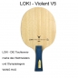 Preview: Tischtennis Holz LOKI Violent V5 - Griff konkav