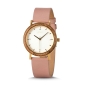 Preview: Armbanduhr iLchev® Maria - Nussbaum und Armband Leder rose