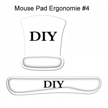 Mouse Pad Ergonomie #4 mit Logo ihres Sportvereins - Ergonomisch geformt ca. 250 x 230 mm
