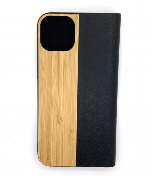 Handyhülle iLchev® Classic - Bambus mit Leder - iPhone 13 mini