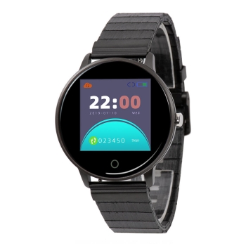 BEWELL A005 Smartwatch - Armband Ebenholz - Bluetooth und USB-Schnittstelle