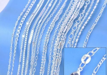 Halskette diverse Designs - Sterling Silber 925 - Länge 45 cm