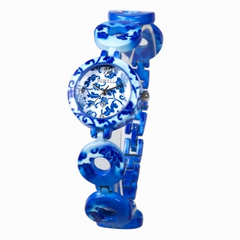 Armbanduhr BEWELL ZS W075A - Kunststein / Keramik blau
