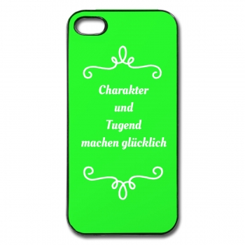Handyhülle Plastik Charakter und Tugend....in Grün für Apple iPhone XS Max