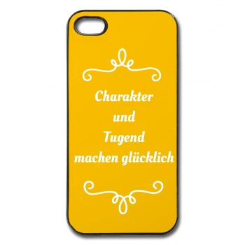 Handyhülle Plastik Charakter und Tugend....in Gelb für Apple iPhone XR