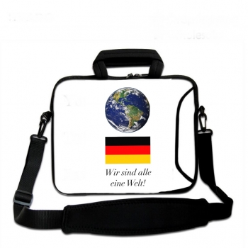 Laptoptasche Umhängetasche iLchev® - "Wir sind alle eine Welt"