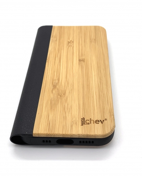 Handyhülle iLchev® Classic - Bambus mit Leder - iPhone 13