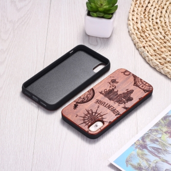 Preview: Handyhülle Adventure Massivholz Rosenholz - Handy Apple iphone 11