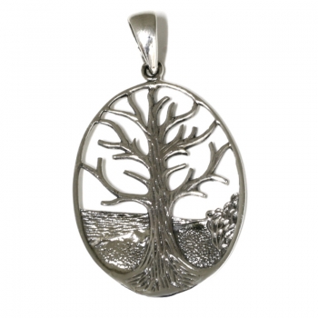 Anhänger #16642 Baum des Lebens und Kette 45 cm - Sterling Silber 925