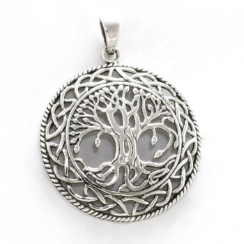 Anhänger #16821 Baum des Lebens und Kette 45 cm - Sterling Silber 925