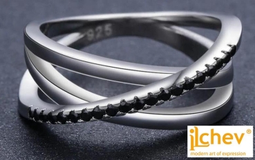 Ring iLchev® Korea - 925 Sterling Silber mit Zirkonia