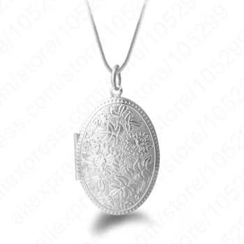 Halskette Anhänger Medaillon #YP100 Vintage - Kette 45 cm in Sterling Silber 925