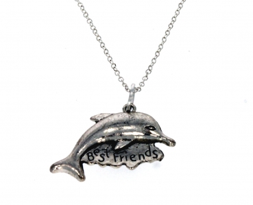 Halskette mit Anhänger Best Friends Delphin - Kette 45 cm Sterling Silber 925