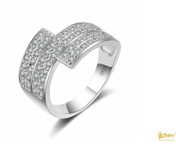 Ring iLchev® Cocktail+ - 925 Sterling Silber mit Zirkonia