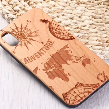 Preview: Handyhülle Adventure Massivholz Kirschbaum - Handy Apple iphone 11