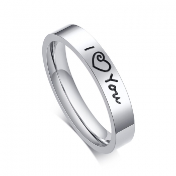 Preview: Hochzeitsringe I love you - Edelstahl - inkl. Gravur