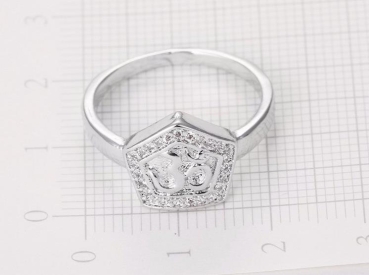 Preview: Ring iLchev® Om - 925 Sterling Silber mit Zirkonia