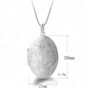 Preview: Halskette Anhänger Medaillon #YP100 Vintage - Kette 45 cm in Sterling Silber 925