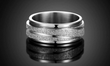 Preview: Ring Smart versilbert - Ringgröße 59