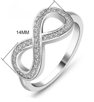 Preview: Ring iLchev® Unendlichkeit - 925 Sterling Silber mit Zirkonia