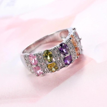 Preview: Ring iLchev® Rainbow+ - 925 Sterling Silber