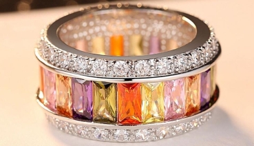 Preview: Ring iLchev® Cocktail mix - 925 Sterling Silber mit Zirkonia