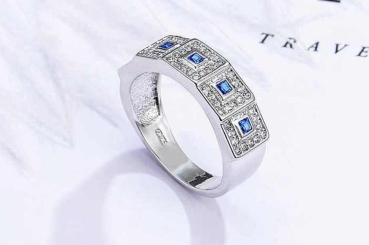 Preview: Ring iLchev® Cocktail Blue - 925 Sterling Silber mit Zirkonia