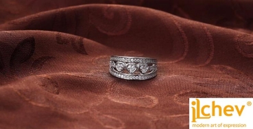 Preview: Ring iLchev® Herz - 925 Sterling Silber mit Zirkonia