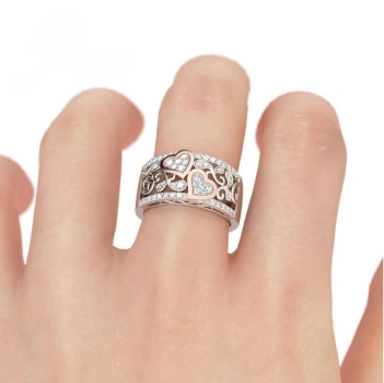 Preview: Ring iLchev® Herz+ - 925 Sterling Silber mit Zirkonia