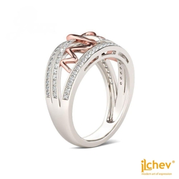 Preview: Ring iLchev® Herz++ - 925 Sterling Silber mit Zirkonia