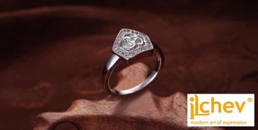 Preview: Ring iLchev® Om - 925 Sterling Silber mit Zirkonia