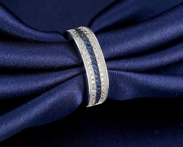 Preview: Ring Azur - 925 Sterling Silber - Ringgröße 50