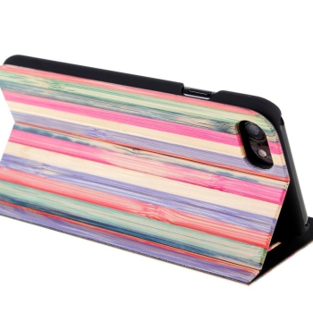 Preview: Handyhülle Handyetui Massivholz Bambus Rainbow für Handy Apple iphone 7/8 plus