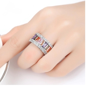 Preview: Ring iLchev® Cocktail mix - 925 Sterling Silber mit Zirkonia