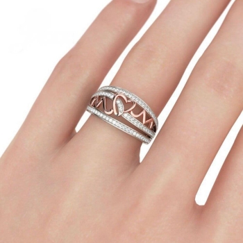 Preview: Ring iLchev® Herz++ - 925 Sterling Silber mit Zirkonia