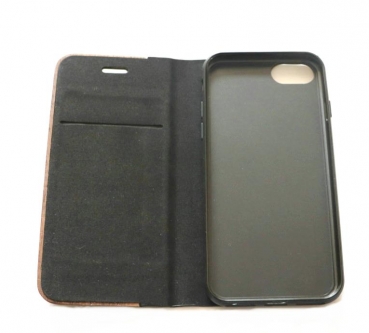 Preview: Handyhülle Handyetui Massivholz Nussbaum Blume für Handy Apple iphone 12 max pro