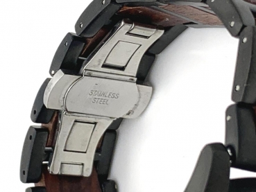Preview: Armbanduhr iLchev® Ian - Massivholz Sandelholz mit Edelstahl