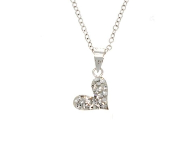 Anhänger Herz # 97130 mit Kette 45 cm - Sterling Silber 925