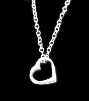 Anhänger #97226 Herz mit Kette 45 cm - 925 Sterling Silber
