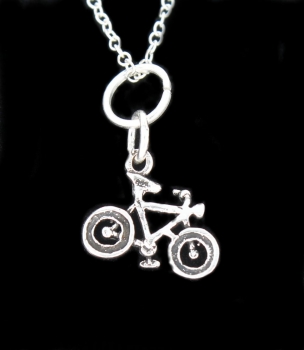 Anhänger #97417 Fahrrad mit Kette 45 cm - 925 Sterling Silber