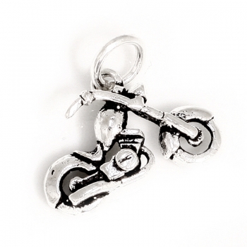 Anhänger #97431 Motorrad und Kette 45 cm in Sterling Silber 925
