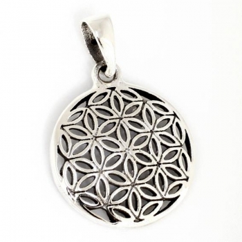 Anhänger Blume des Lebens #97443 mit Kette 45 cm - Sterling Silber 925