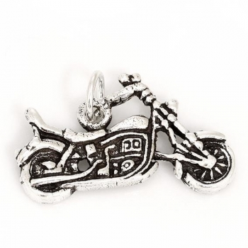 Anhänger #97553 Motorrad und Kette 45 cm in Sterling Silber 925