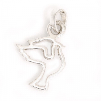 Preview: Anhänger #97771 Taube und Halskette 45 cm in Sterling Silber 925