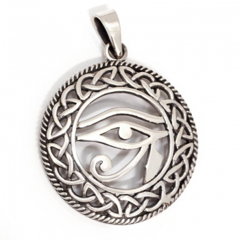 Anhänger #98006 Auge des Ra und Halskette 45 cm - Sterling Silber 925