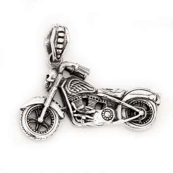 Anhänger #98194 Motorrad und Kette 45 cm in Sterling Silber 925
