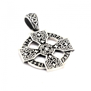 Anhänger #98389 Keltenkreuz Stele und Kette 45 cm - Sterling Silber 925