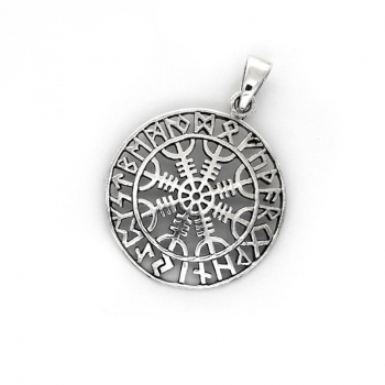 Anhänger #98482 Helm der Ehrfurcht und Kette 45 cm - Sterling Silber 925