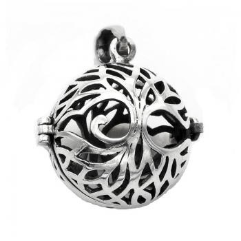 Anhänger Kugel #98532 Baum des Lebens und Kette 45 cm - Sterling Silber 925