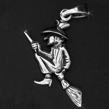 Anhänger Hexe Narzissa #98633 mit Kette 45 cm - Sterling Silber 925